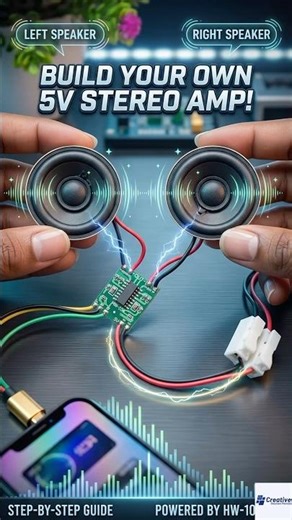 DIY Powerful Stereo Audio Amplifier | Homemade Powerful Amplifier #shorts #amplifier #speaker