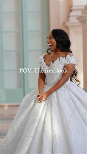 Black Bride Magazine on Instagram: "When you know you know. A beautiful exchange of anticipation, and wedded bliss captured by @bridgescinema “The First Look - There’s nothing quite like that first look — the nerves, the deep breath, the anticipation building until the moment they see each other for the very first time. The joy, the tears, the laughter — surrounded by friends and family who feel it all right alongside them. Moments like this deserve to live on forever — and now they do, captured