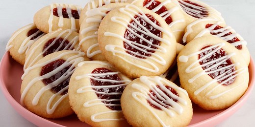 Raspberry Thumbprint Cookies