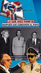 #votardmedia Después del 30 de mayo de 1961, cuando ajusticiaron al Jefe, Ramfis Trujillo se desató con su ola de terror. Seis meses bastaron para llenar al país de sangre y venganza, cazando uno por uno a los que conspiraron contra su papá. Pero la presión gringa le dobló el pulso, y tuvo que salir huyendo con su familia, rumbo a Europa, cargados de millones saqueados al pueblo dominicano. Así terminó el hijo del tirano: con miedo, con lujos y con las manos manchadas de sangre. | Votardmedia