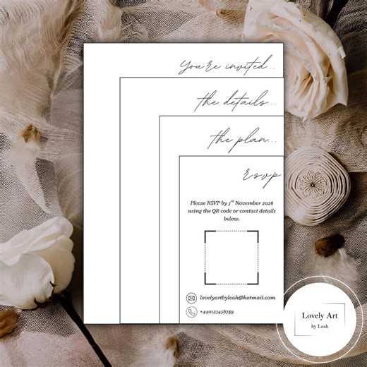 Personalised Wedding Invite QR Code Bundle - Etsy UK