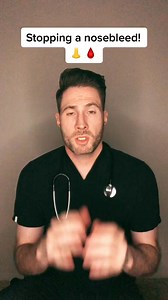Stopping a nosebleed. #nosebleed #firstaid #emergencyroom #doctor | The DOC