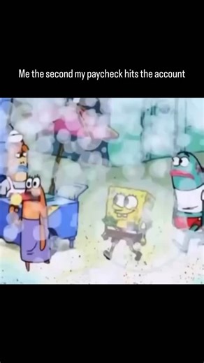 Be acting hella rich until it runs out 😂 📺: SpongeBob SpongeBob when he finally gets paid — that rare, euphoric moment where our optimistic sponge actually sees some cash from the Krusty Krab (because Mr. Krabs is notoriously stingy and often pays in pennies, quarters, or… nothing at all 😂). In the show, SpongeBob is usually so dedicated to his job that he barely cares about the paycheck — he’s there for the love of Krabby Patties and the joy of work. But when payday hits (like in episodes su