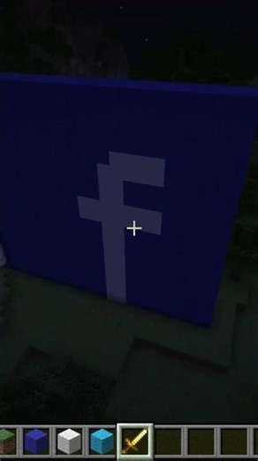 Giant Facebook logo in Minecraft! ⛏️🪏