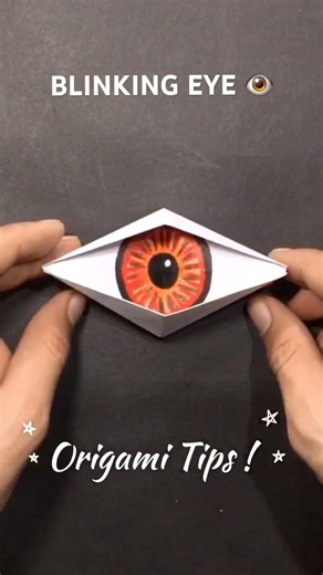 HOW TO MAKE ORIGAMI BLINKING EYE STEP BY STEP | COOL MOVING PAPER EYE | EASY DIY ORIGAMI TUTORIAL |