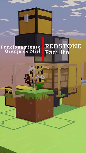 Redstone Facilito de una Granja de MIEL automatica en #minecraft #minecrafthacks #minecraftredstone #minecraftanimations