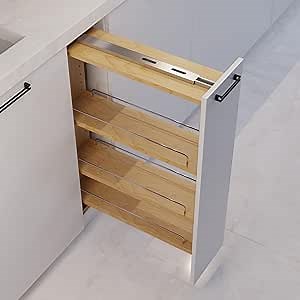 Dowell 6" Base Filler Pullout Organizer with Adjustable Shelves (Wood 4005 0630B)