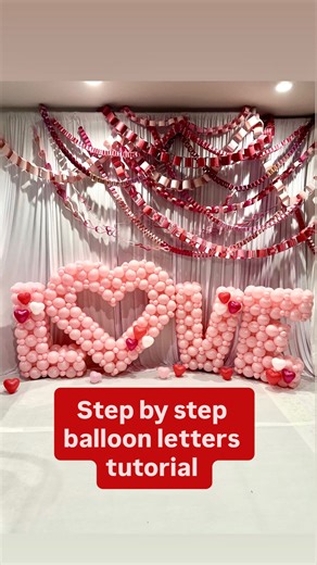 L❤️VE LINK BALLOON LETTERS These beautiful linking balloon letters make the perfect Valentine’s Day gift, decoration, and are a perfect photo backdrop. How cute would these be in a store front or at your next Valentine’s Day party. I used @sempertex Fashion Bubblegum Pink from @betallic So many of you have been asking for a tutorial on these the last few years. I am happy to say the love balloon letters tutorial is posted on my subscription page along with paper chains, and many many other tutor