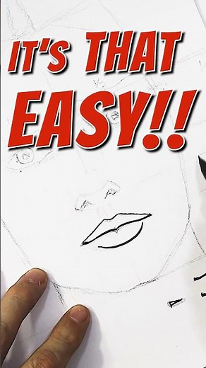 How To Draw Lips Short Cut - Fast & Easy for Beginners