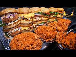 The Ultimate Juicy Burger! Must-Have American grilled cheeseburger - BEST 3 / Korean Street Food