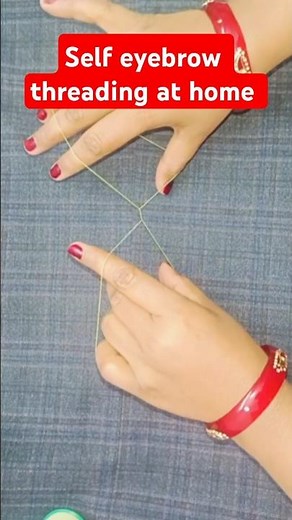 how to do self eyebrow threading at home #eyebrowthreadingathome #diy #handmadepuppets #beautysalon
