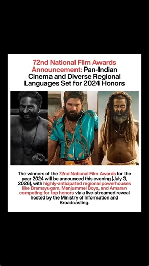 72nd National Film Awards 2024: Pan-India Cinema Gears Up for the Big Winners Announcement#bollywood