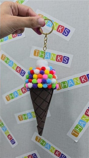icecream Making Craft Video | Craft idea #viralshort #youtubeshorts #shortsfeed #keychain #candy