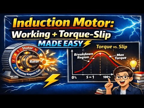 Induction Motor Working & Torque-Slip Explained Simply | Full Concept