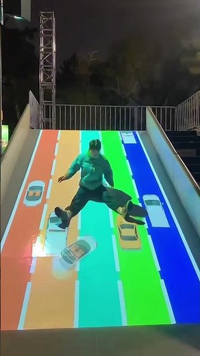 This Interactive Projection Slide Is the Most Fun Interactive Game Ever