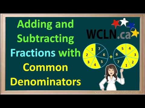 WCLN - Adding and Subtracting Fractions - Like Denominators