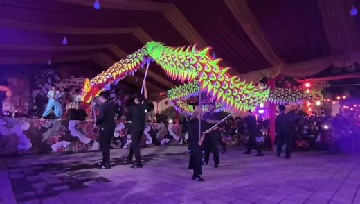 Spectacular Dragon Dance Performance in Indonesia