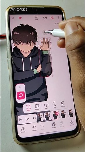 How To Animate Your Character In Mobile Saying Hi Guys 👋. #shorts #animation