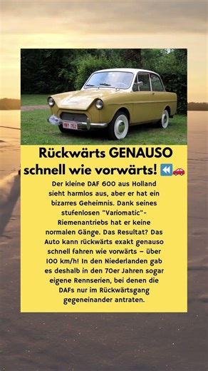 DAF 600: Das Auto für Rückwärts-Rennen ⏪🇳🇱