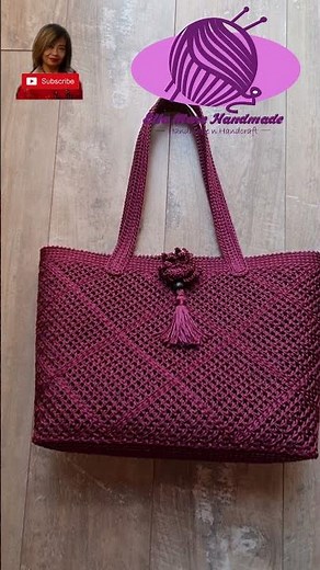 Crochet Bag On Plastic Canvas