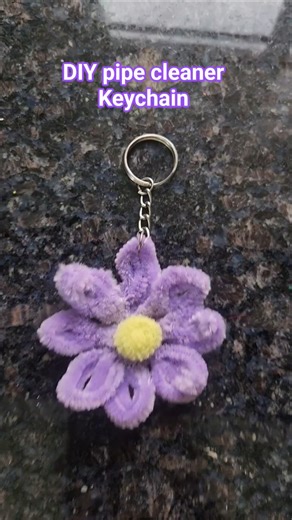 Diy pipe cleaner key chain #diy #pipecleanercrafts #art #craft #shortsfeed #viral #keychain #yt