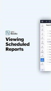 How To Schedule and Manage Reports in Zoho Books | Reports Automation