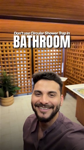 Sourabh Jain on Instagram: "Designing a bathroom? Never install a circular shower drain. 🚿 Tile cutting becomes messy and the area looks dirty forever. Instead, choose square or linear drains for clean tiling, better drainage, and a premium finish. Save this reel before finalising your bathroom. ✅ (bathroom drain design, shower drain types, bathroom tiling tips, bathroom design mistakes, shower drain india) #HoumeIndia #BathroomDesign #InteriorTips #HomeRenovation #DesignMistakes"