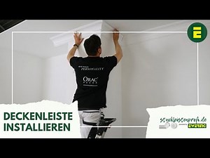 Deckenleiste installieren | Stuckleiste anbringen | Montagevideo