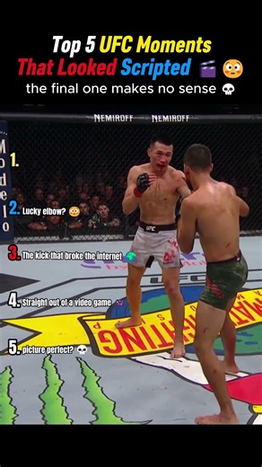 Top 5 UFC Moments That Looked Scripted 🎬😳 #ufc #top5