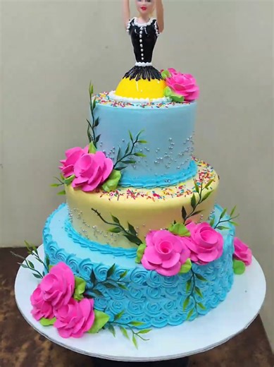 3 Tier Barbie Doll cake