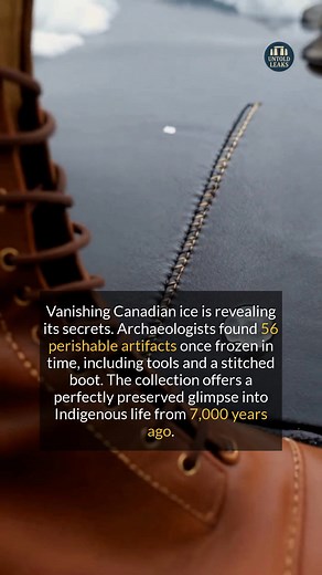 14K views · 112 reactions | Melting ice uncovers 7,000-year-old indigenous artifacts, perfectly preserved. #archaeology #history #ancienthistory | Untold Leaks | Facebook
