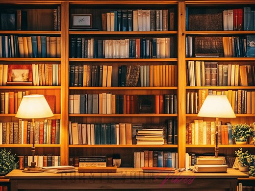 Cozy Library Bookshelf Zoom Background: Grand Millennial Home Office (digital Download) - Etsy