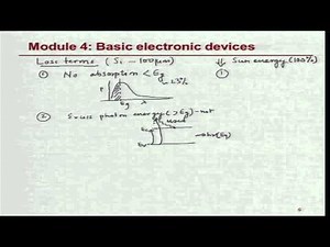 Mod-04 Lec-34 Solar cells