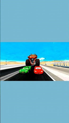 Epic Escape from Giant Lightning McQueen Bot Eater McQueen 6, Coffin Dance Song Cover #shorts