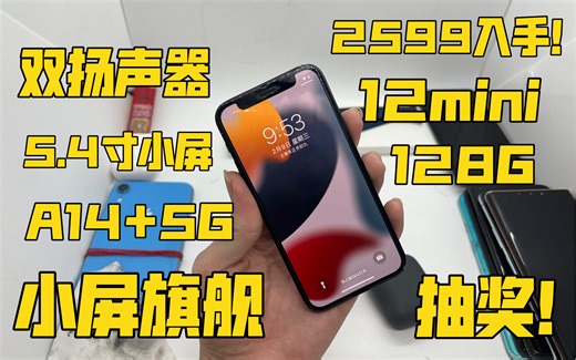 【小屏旗舰】2599入手iPhone12mini 128G 超窄边框 5G旗舰 5.4寸超小屏幕 极致手感！