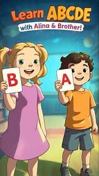 Learn ABCDE with Alina & Brother | Fun Kids Learning Short | A B C D E for Kids