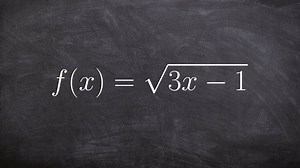 How to write the domain of a radical function
