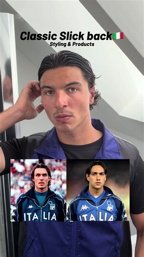 Classic Italian Slick Back Hairstyle