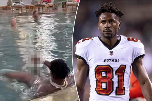 Antonio Brown caught 'whipping it out' in front of bystanders at pool