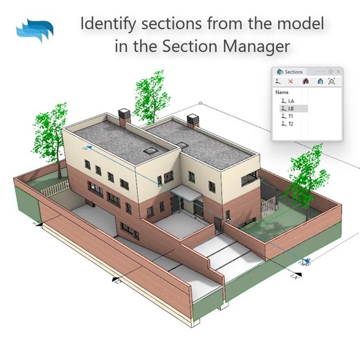 Identify sections in the Section Manager by selecting them in the model, or identify them in the model by selecting the sections from the Section Manager! This is a new feature in VisualARQ 3. Check it out! https://www.visualarq.com/features/v3/ #rhino3d #Visualarq #bim #flexiblebim #architecture3d #architecture2d #parametricarchitecture #softwarearchitecture #grasshopper3d #architecturaldrawings #freeformarchitecture #visualarq3 #visualarqfeatures | VisualARQ
