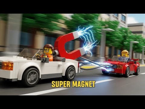 LEGO Car Crash & Magnet Chaos! 🏎️💥 Tim & Ralph: Motor Madness (Stop Motion)