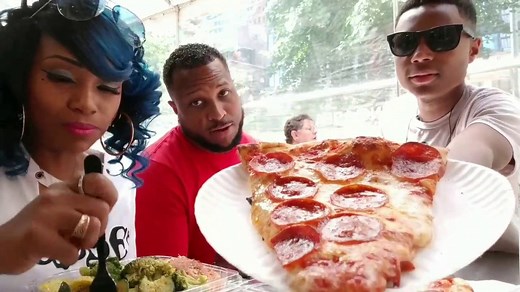 NYC buffet lunch mukbang with a surprising twist