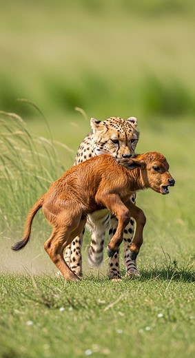 Cheetah Attacks Calf — But Buffalo Mom Charges In! 😱🔥 #buffalo #animals #animalfight #cheetah | Rakib ali