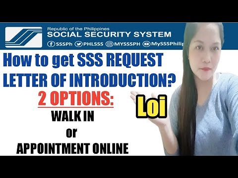 How to get request SSS LETTER of INTRODUCTION or SSS LOI?