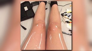 'Shiny legs' photo makes the rounds, sparks debate