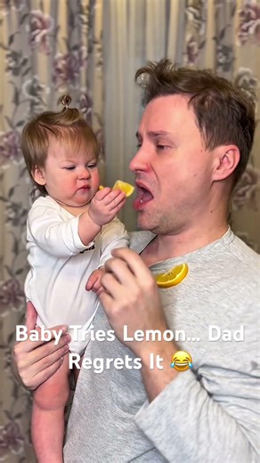 Baby Tries Lemon… Dad Regrets It 😂 (Part 6) #babylemon #familysplash