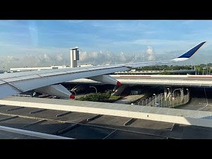 Singapore Airlines Airbus A350-900 Pushback, Taxi and Takeoff from Singapore (SIN)