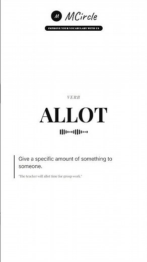 Learn English: What is Allot? | Vocabulary Shorts