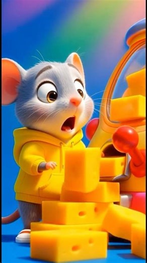 The Cheese Machine Went Crazy🧀#cuteanimals #cute #youtubeshorts #kids #babyshorts #funny #youtube