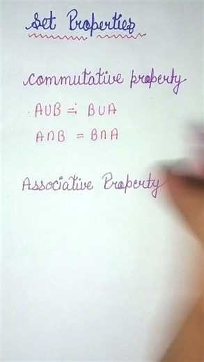 #set #commutativeproperty #associativeproperty #intersectionofsets #unionofsets #maths #education